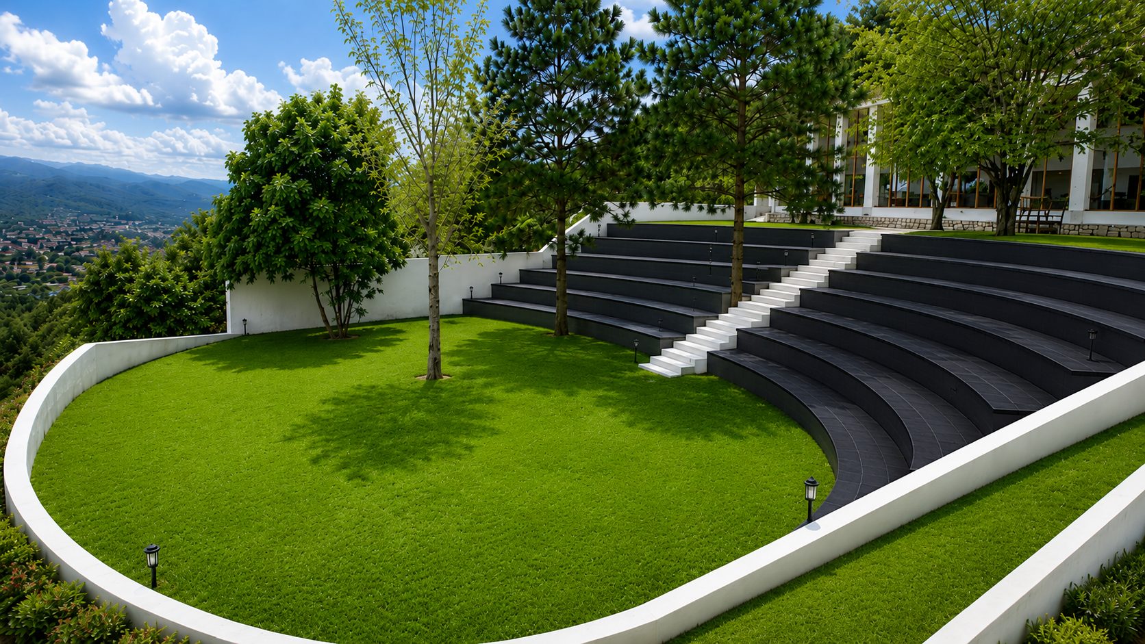 The amphitheatre terraces