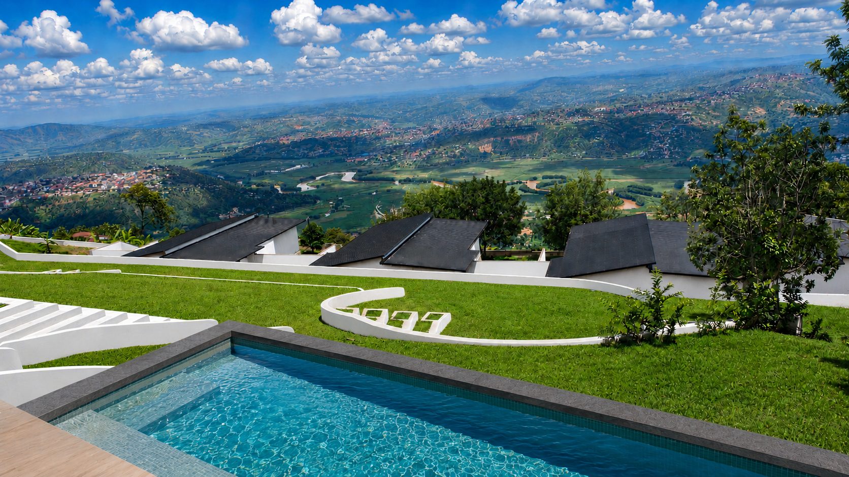 The first cottages on the hillside