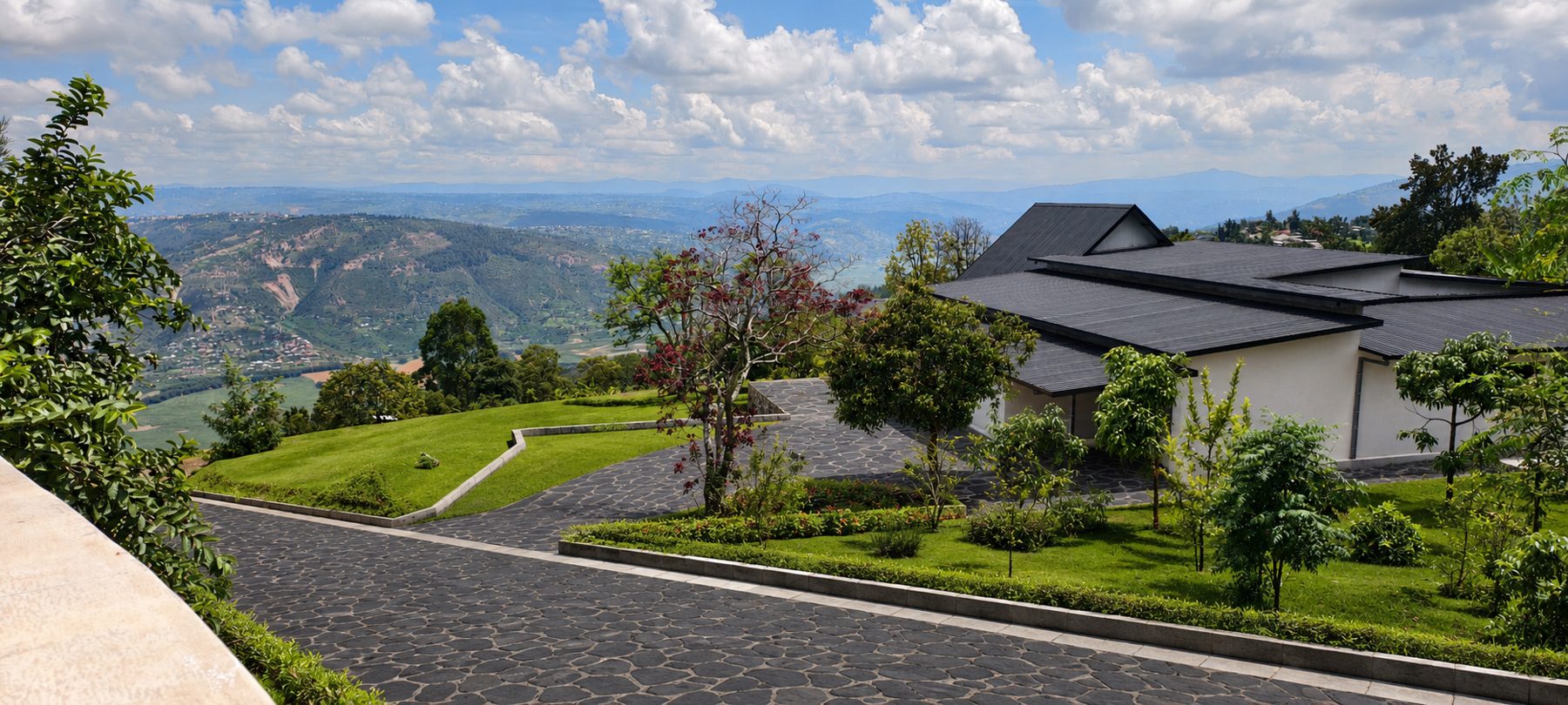 The terraces where the valley cottages will stand